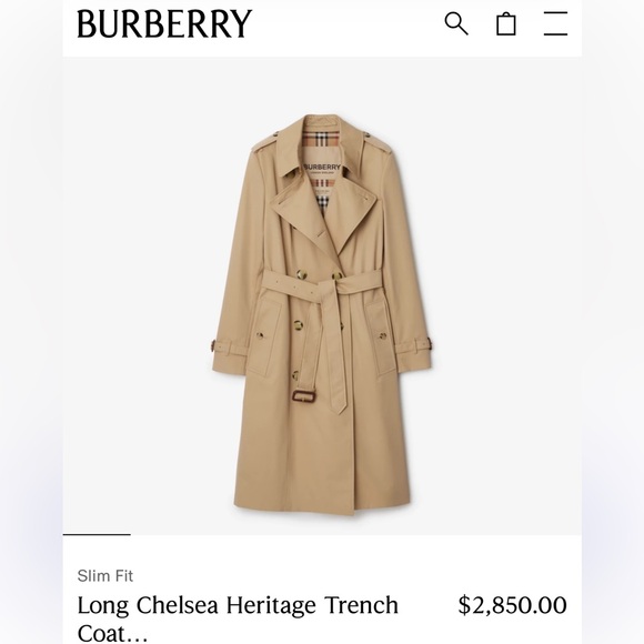 Burberry Chelsea Trench Coat Honey US sz 6 UK sz 8 IT sz 40 Like New - Picture 1 of 16